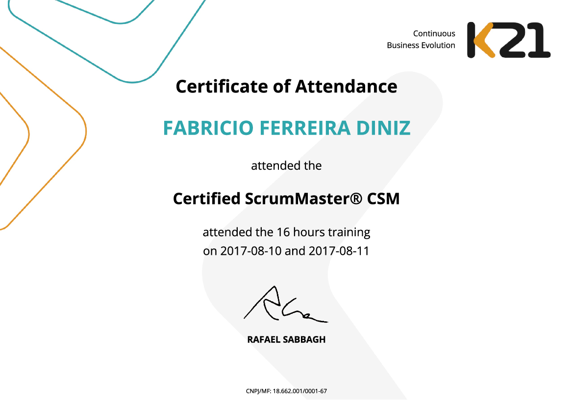 Certificado K21